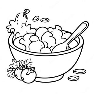 Mac And Cheese Bowl Coloring Page 57414-47739