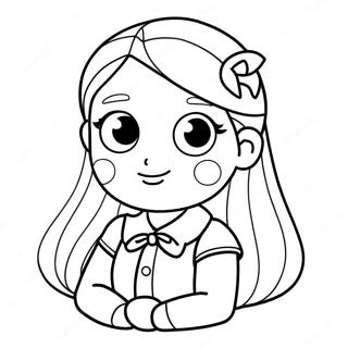 Cartoon Girl Coloring Page 57434-47750