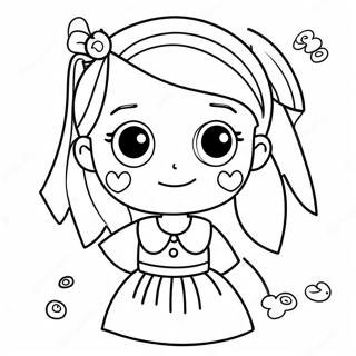 Cartoon Girl Coloring Page 57434-47751