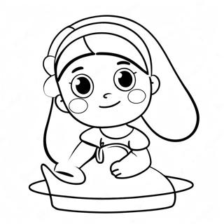 Cartoon Girl Coloring Page 57434-47752