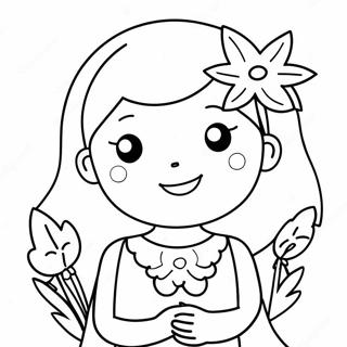 Cartoon Girl Coloring Pages