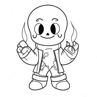 Error Sans With Comic Style Coloring Page 57455-47767