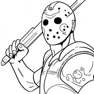 Jason In Action Coloring Page 57465-47781