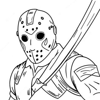 Jason In Action Coloring Page 57465-47782