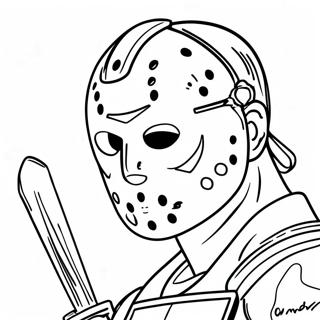 Jason In Action Coloring Page 57465-47784