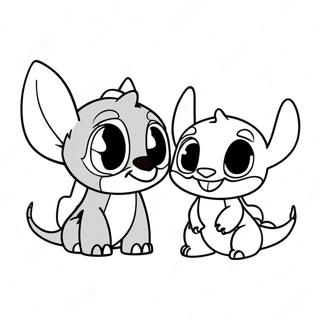 Stitch And Toothless Coloring Page 57474-47786