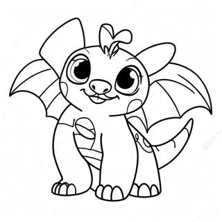 Adventurous Stitch And Toothless Coloring Page 57475-47789