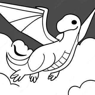 Lugia Flying In The Sky Coloring Page 57505-47815