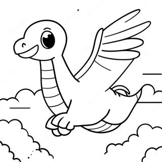 Lugia Flying In The Sky Coloring Page 57505-47816