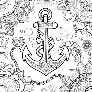 Intricate Nautical Anchor Coloring Page 57525-47829