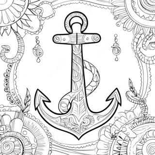 Intricate Nautical Anchor Coloring Page 57525-47831