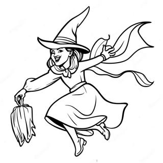 Flying Wicked Witch Of The West Coloring Page 57535-47834