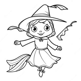 Flying Wicked Witch Of The West Coloring Page 57535-47835