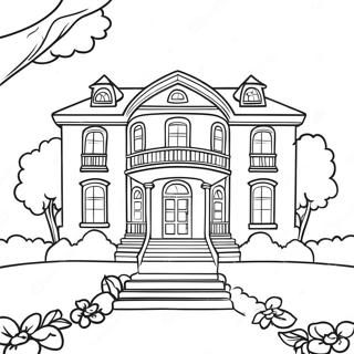 Mansion Coloring Page 5753-4603