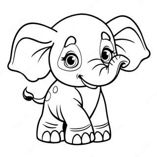 Baby Elephant Coloring Pages