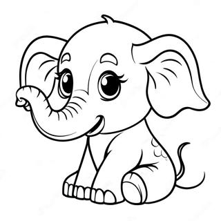 Baby Elephant Coloring Page 57544-47843