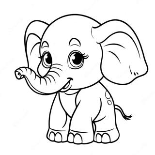 Baby Elephant Coloring Page 57544-47844