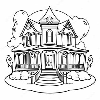 Haunted Mansion Coloring Page 5754-4605