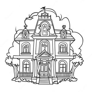 Haunted Mansion Coloring Page 5754-4606