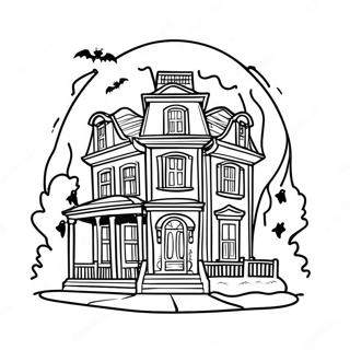 Haunted Mansion Coloring Page 5754-4607