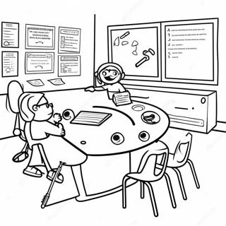 Fun State Testing Classroom Coloring Page 57555-47865