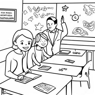 Fun State Testing Classroom Coloring Page 57555-47866