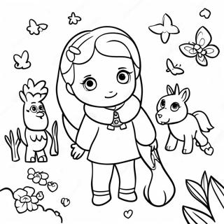 Elinor With Colorful Friends Coloring Page 57575-47869