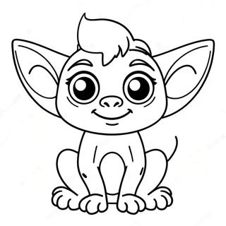 Cute Gremlin With Big Eyes Coloring Page 57585-47877