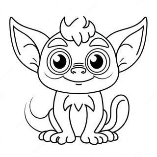 Cute Gremlin With Big Eyes Coloring Page 57585-47879