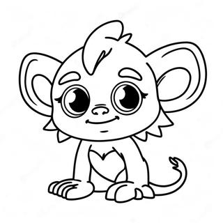 Cute Gremlin With Big Eyes Coloring Page 57585-47880