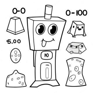 Numberblocks 100 Coloring Page 57594-47882