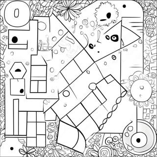 Colorful Numberblocks 100 Coloring Page 57595-47885