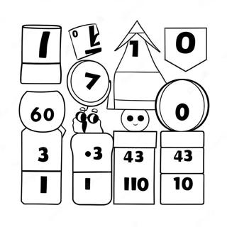 Colorful Numberblocks 100 Coloring Page 57595-47886