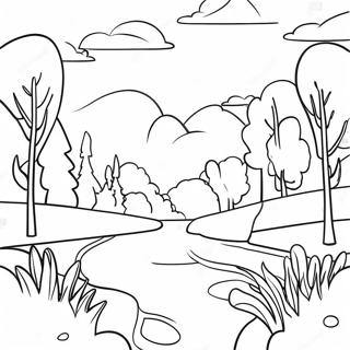 Beautiful Swedish Landscape Coloring Page 57605-47894