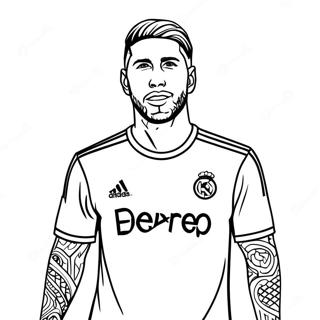 Sergio Ramos Coloring Page 57614-47898