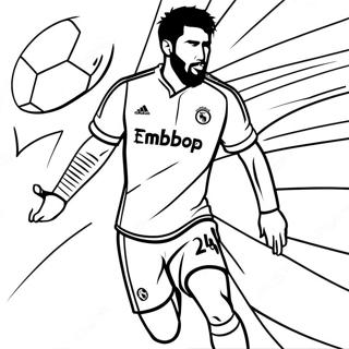 Sergio Ramos In Action Coloring Page 57615-47907