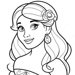 Colorful Disney Princess Tattoo Coloring Page 57625-47911