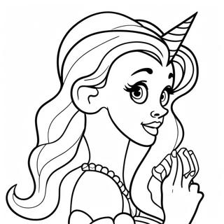 Colorful Disney Princess Tattoo Coloring Page 57625-47912