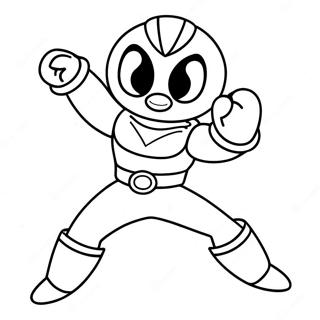 Cute Pink Power Ranger In Action Coloring Page 57635-47921