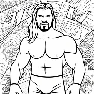 3 Marker Challenge Wwe Coloring Page 5763-4611