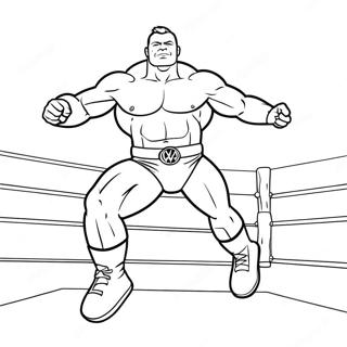 Wwe Wrestler Jumping On Opponent Coloring Page 5764-4613