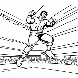 Wwe Wrestler Jumping On Opponent Coloring Page 5764-4615