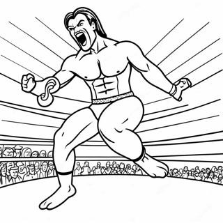 Wwe Wrestler Jumping On Opponent Coloring Page 5764-4616