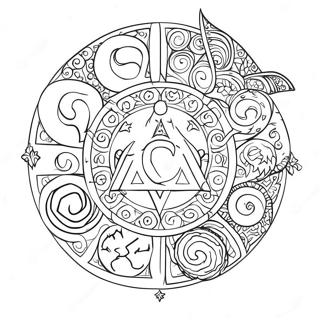 Wiccan Symbols Coloring Page 57654-47930