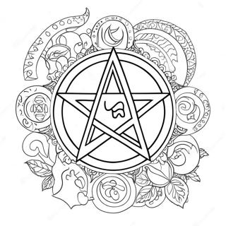 Wiccan Symbols Coloring Page 57654-47931