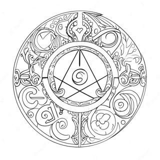 Wiccan Symbols Coloring Page 57654-47932