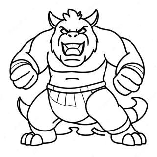 Incineroar Roaring Fiercely Coloring Page 57675-47951