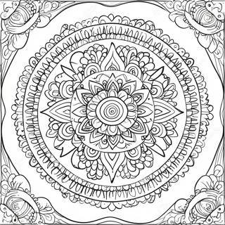 Indian Mandala Coloring Page 57684-47956