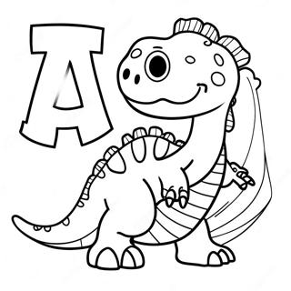 Colorful Dinosaur Alphabet Coloring Page 57695-47968