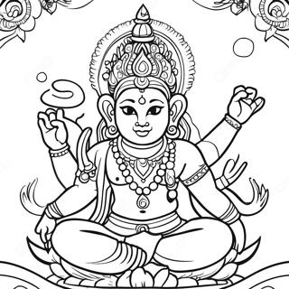 Colorful Hindu Deities Coloring Page 57705-47974